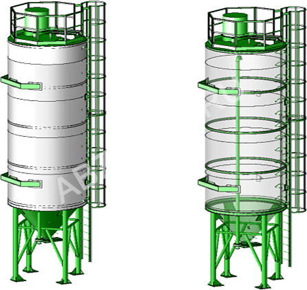 Выбор силоса для цемента: виды бункерных хранилищ, комплектация, монтаж